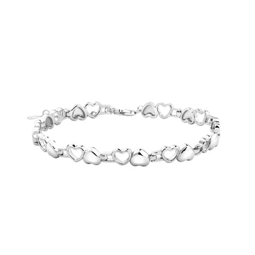 Hauptansicht von Doppeltes Herz Armband in 925 Silber von Sofia Milani - B0365