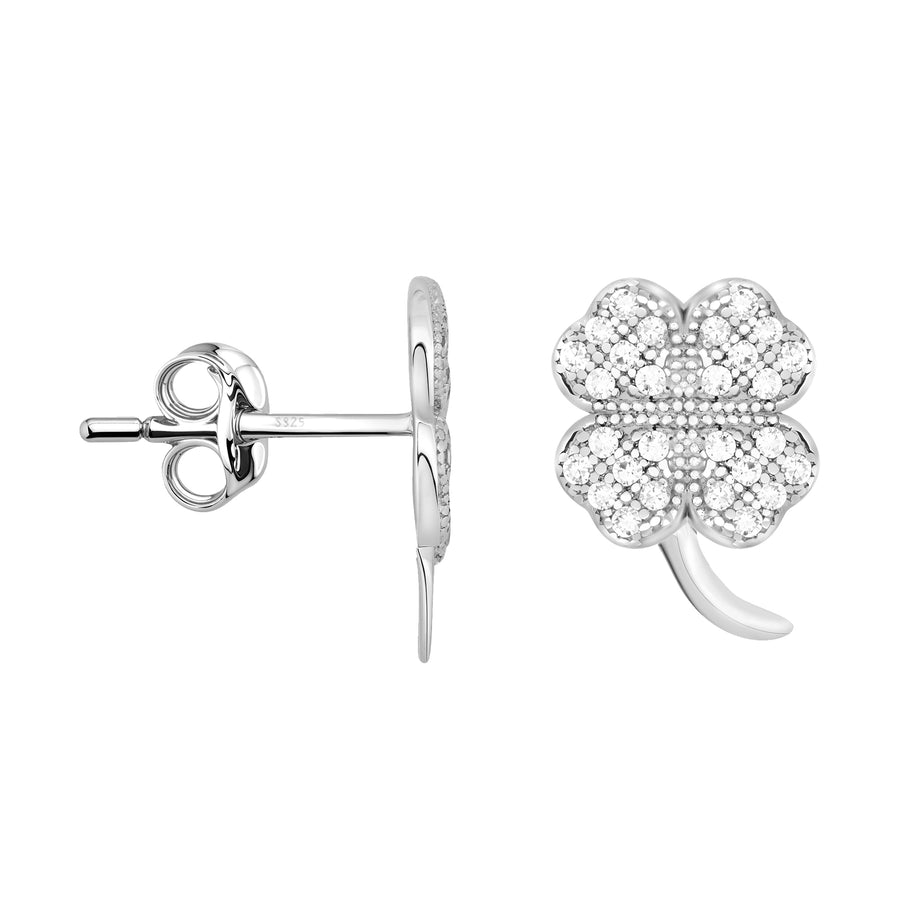 Blatt Ohrstecker in 925 Silber