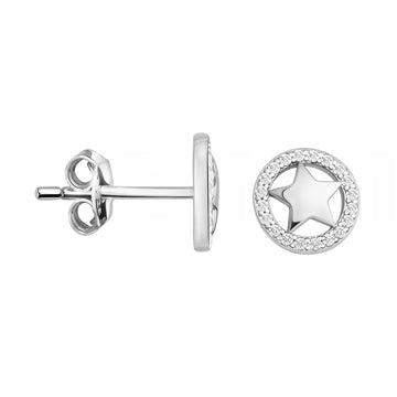 Kreis Ohrstecker in 925 Silber