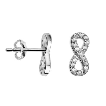 Unendlich Ohrstecker in 925 Silber
