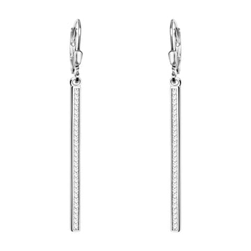Stab Ohrhänger in 925 Silber