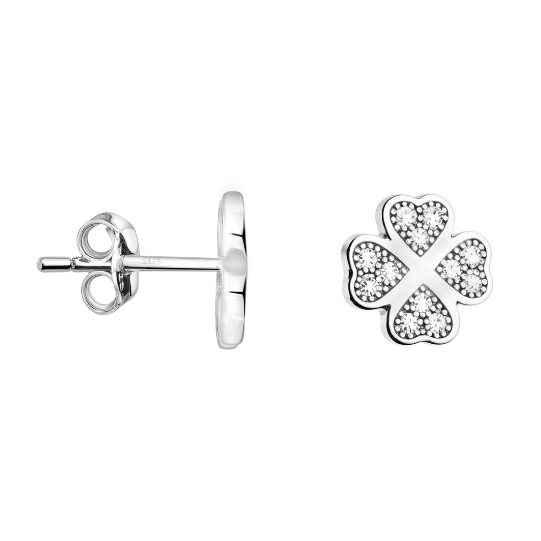 Blatt Ohrstecker in 925 Silber