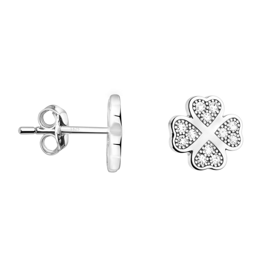 Blatt Ohrstecker in 925 Silber