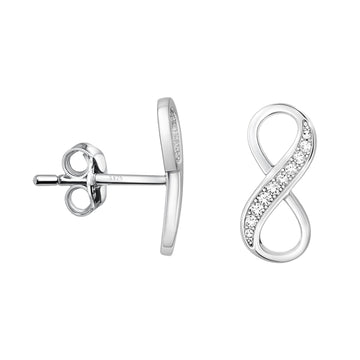 Unendlich Ohrstecker in 925 Silber