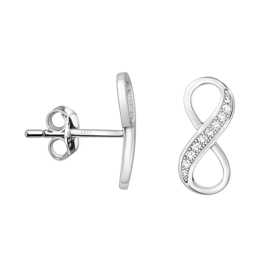 Unendlich Ohrstecker in 925 Silber