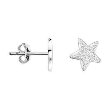 Stern Ohrstecker in 925 Silber