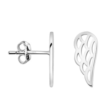 Flügel Ohrstecker in 925 Silber