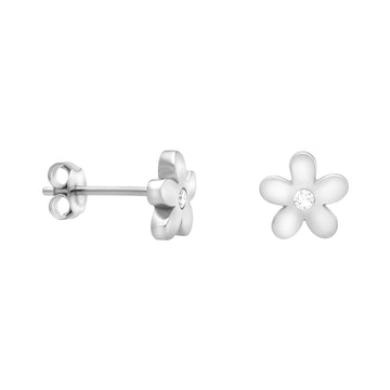 Blume Ohrstecker in 925 Silber