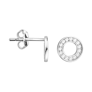 Kreis Ohrstecker in 925 Silber