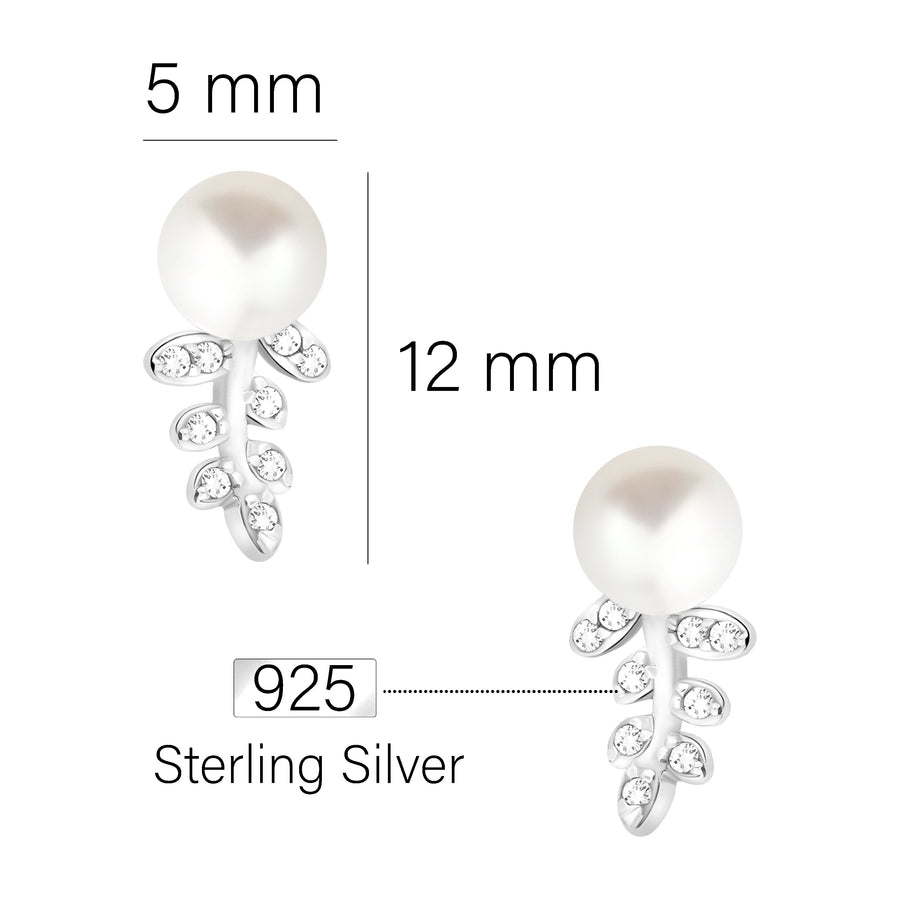 Blatt Ohrstecker in 925 Silber