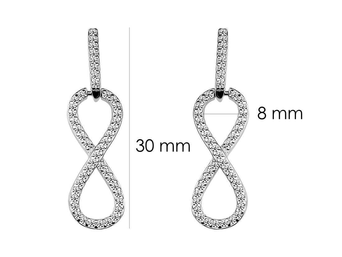 Unendlich Ohrhänger in 925 Silber