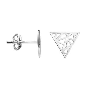 Dreieck Ohrstecker in 925 Silber