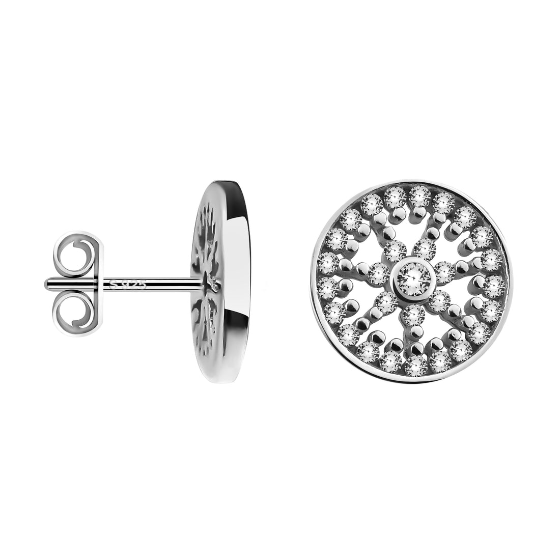 Stern Ohrstecker in 925 Silber