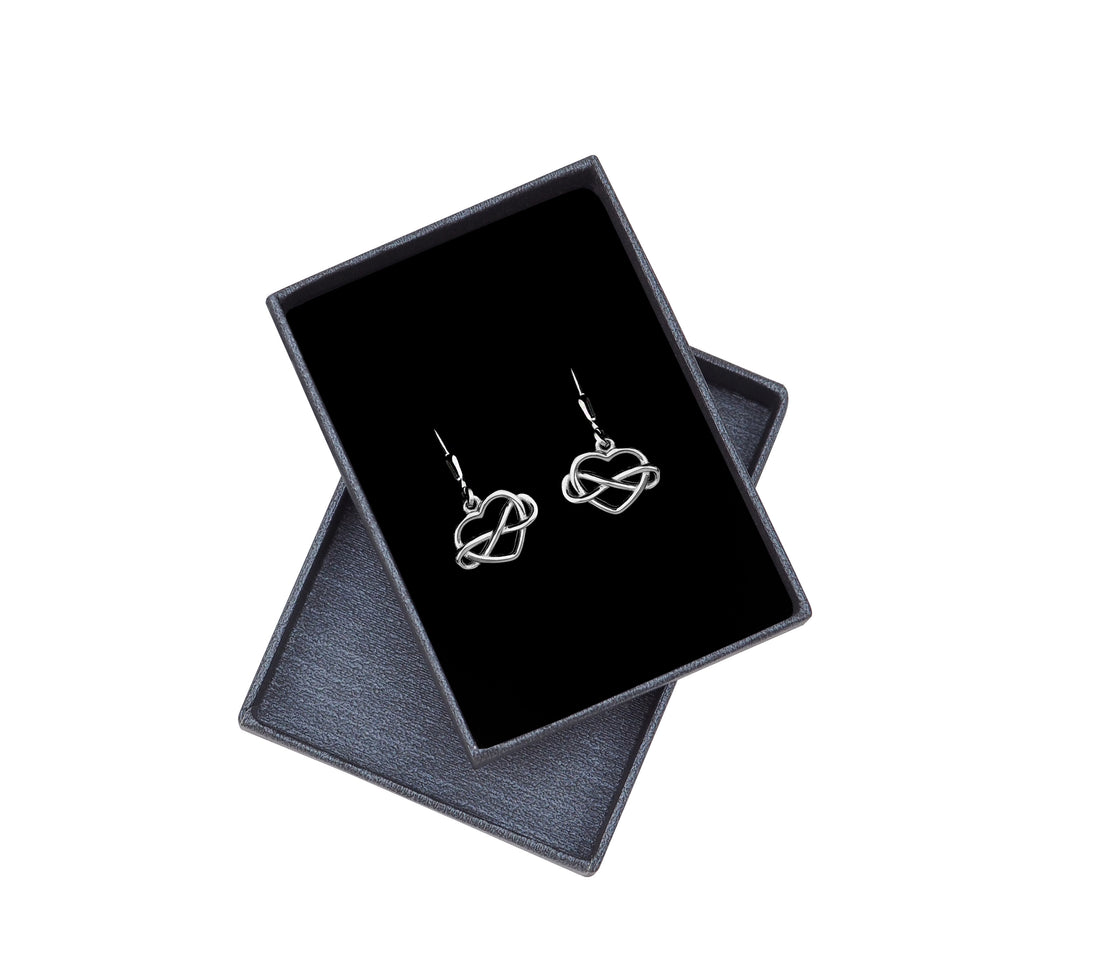 Herz Ohrhänger in 925 Silber