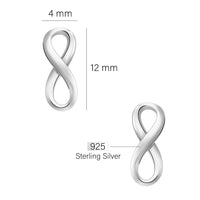 Unendlich Ohrstecker in 925 Silber