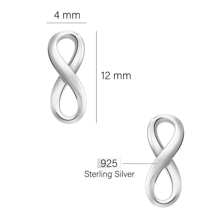 Unendlich Ohrstecker in 925 Silber