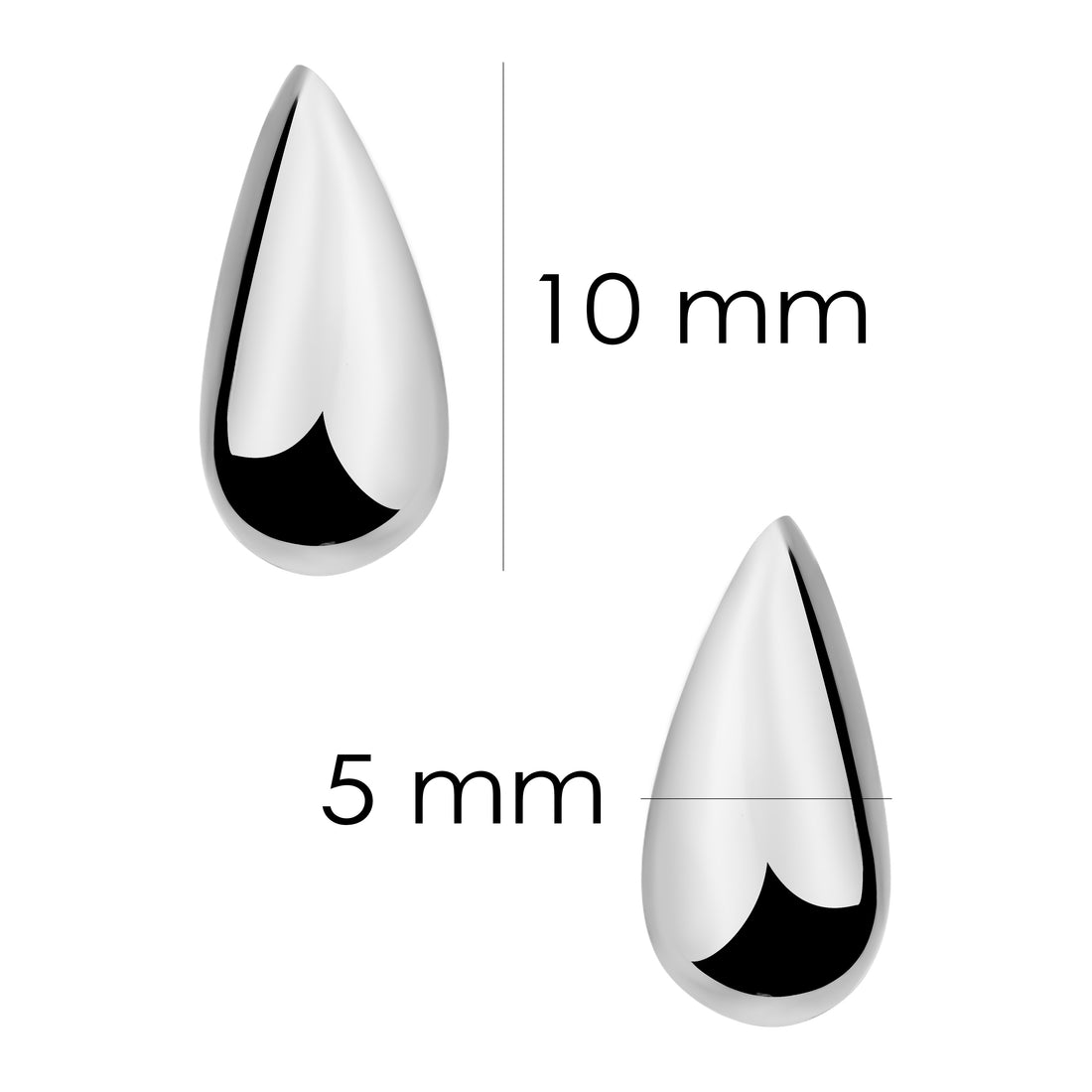 Tropfen Ohrstecker in 925 Silber