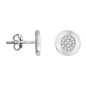 Kreis Ohrstecker in 925 Silber