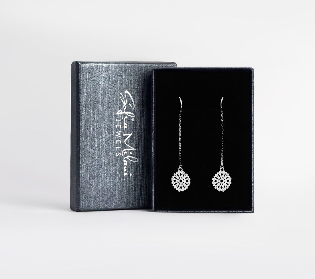 Blume Durchzieher in 925 Silber