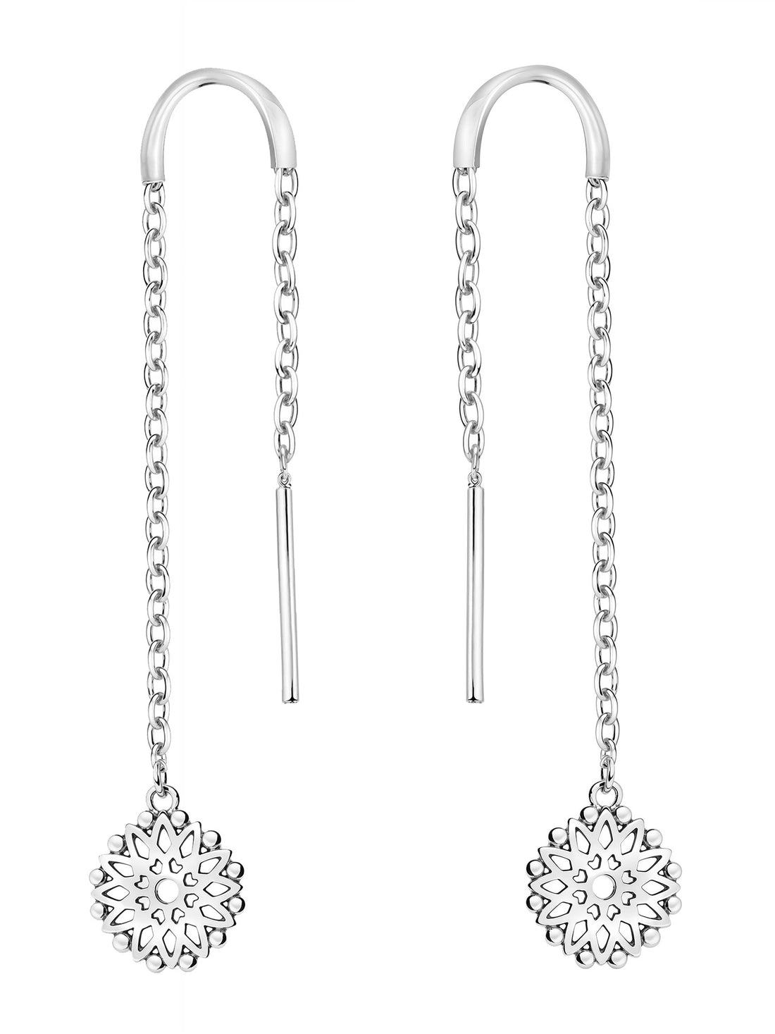 Blume Durchzieher in 925 Silber