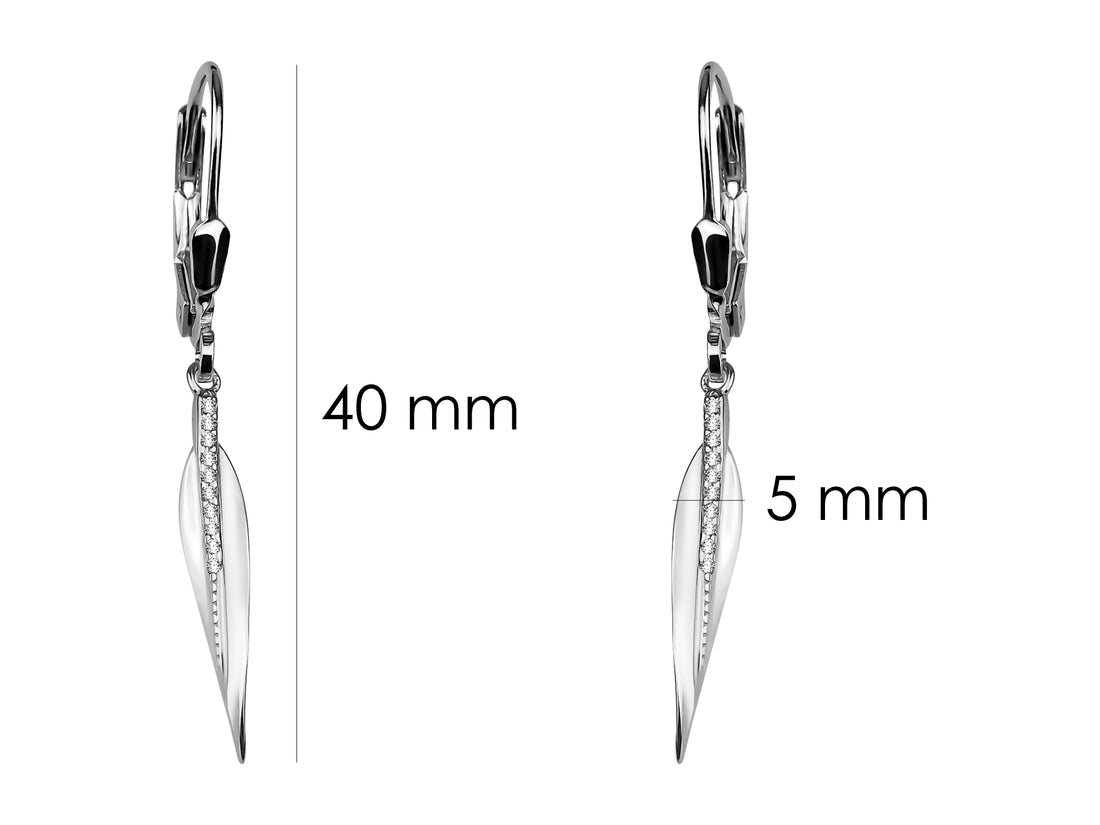 Gebogen Ohrhänger in 925 Silber