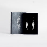 Flügel Ohrhänger in 925 Silber