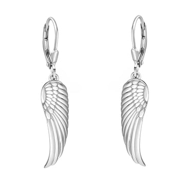 Flügel Ohrhänger in 925 Silber