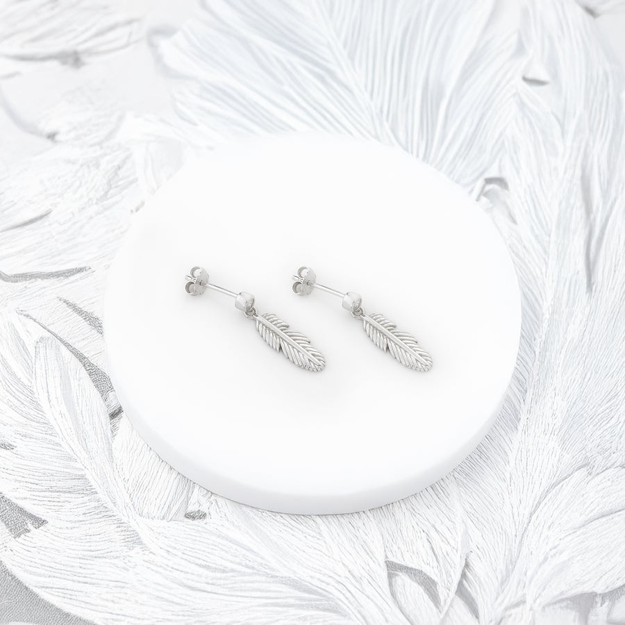 Flügel Ohrstecker in 925 Silber