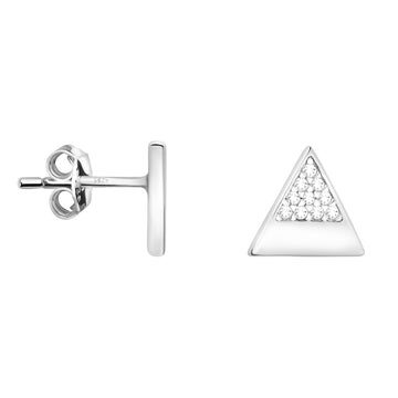 Dreieck Ohrstecker in 925 Silber