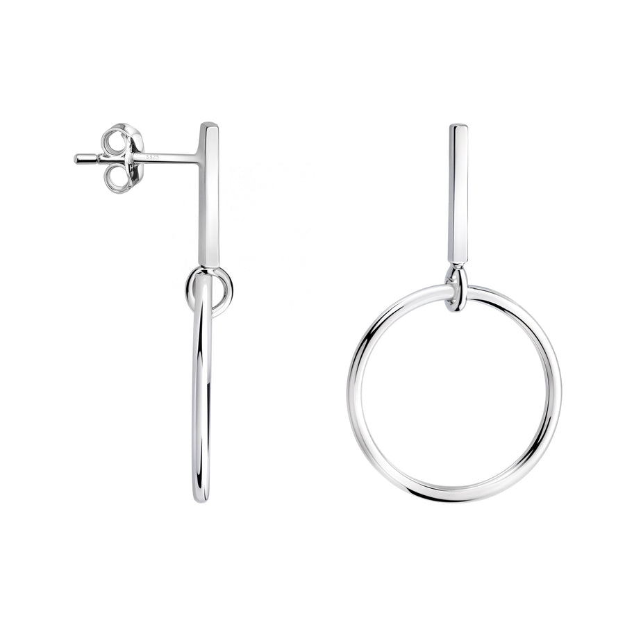 Kreis Ohrstecker in 925 Silber