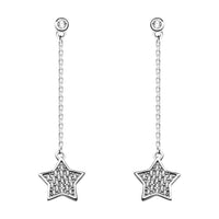 Kette Stern Ohrhänger in 925 Silber