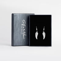 Boxansicht von Flügel Ohrhänger in 925 Silber von Sofia Milani - E0527
