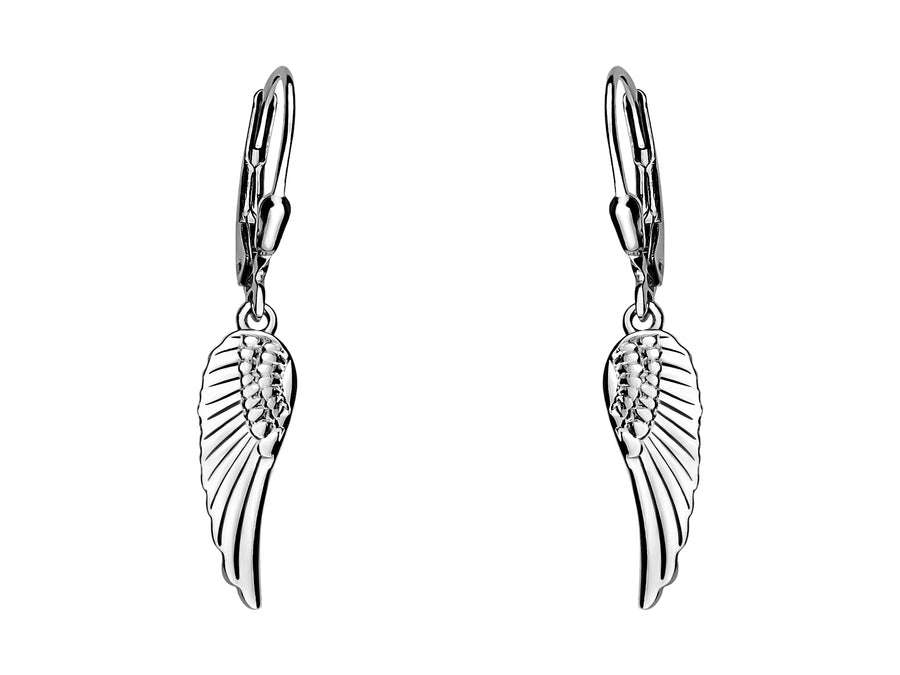 Flügel Ohrhänger in 925 Silber
