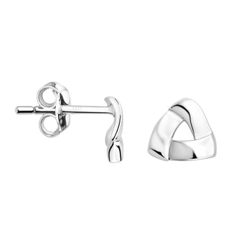 Haupt- und Seitenansicht von Dreieck Ohrstecker in 925 Silber von Sofia Milani - E0532