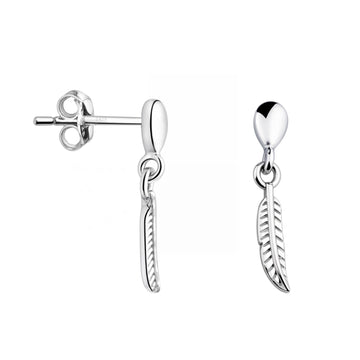 Flügel Ohrstecker in 925 Silber