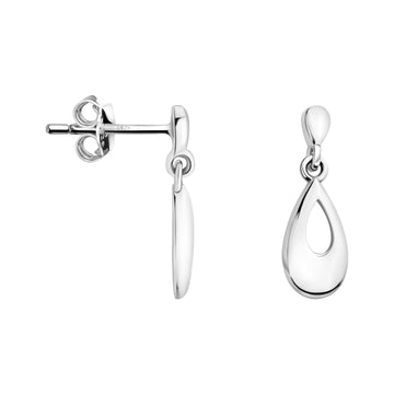 Oval Ohrstecker in 925 Silber