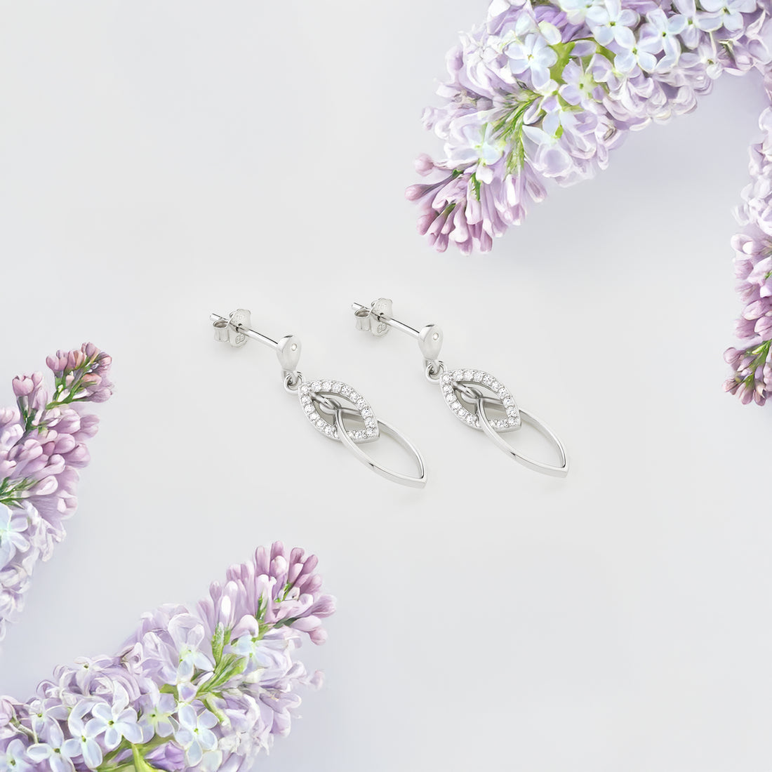 Oval Ohrstecker in 925 Silber