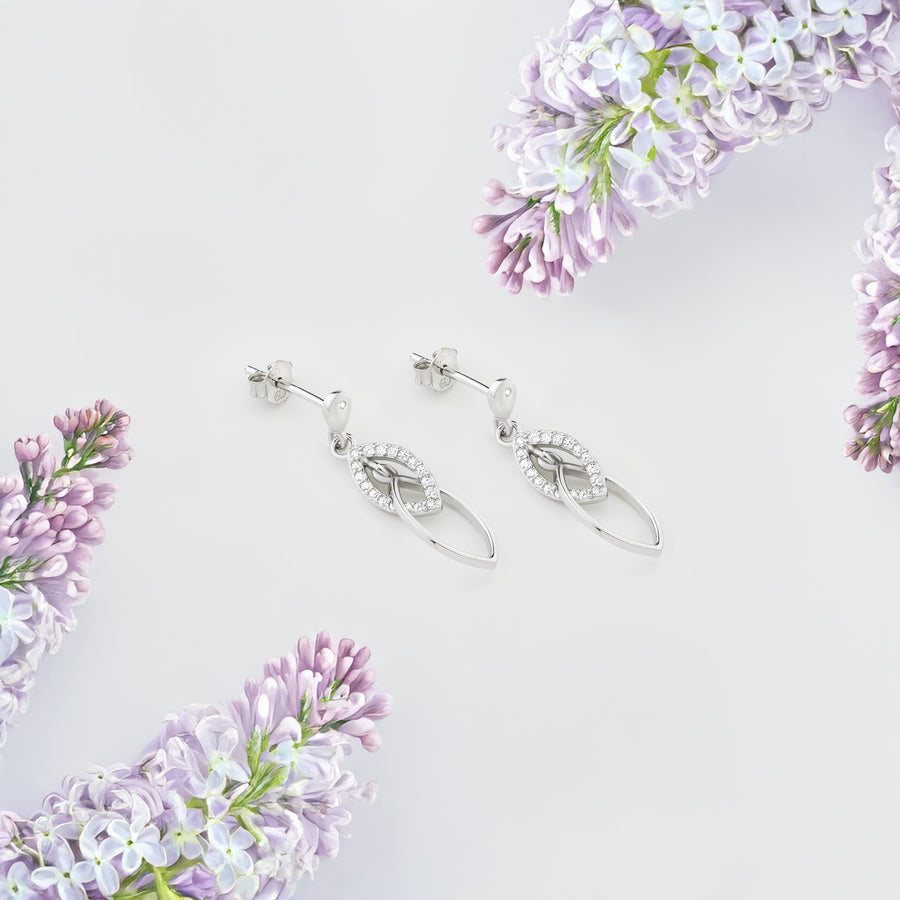 Oval Ohrstecker in 925 Silber