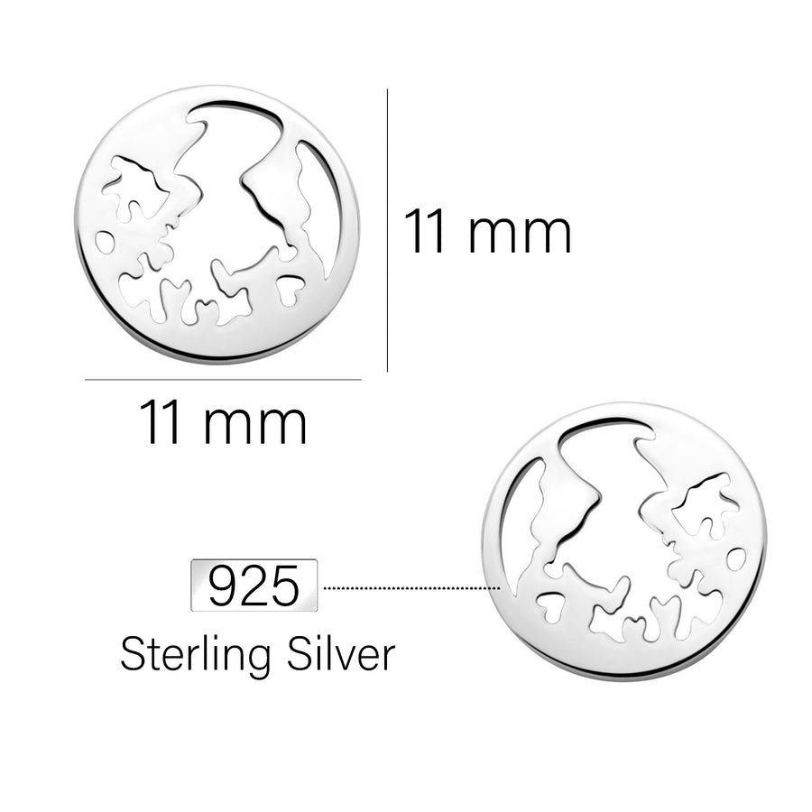 Welt Ohrstecker in 925 Silber