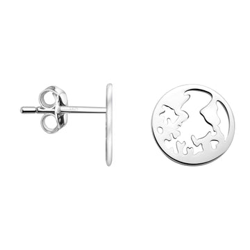 Welt Ohrstecker in 925 Silber