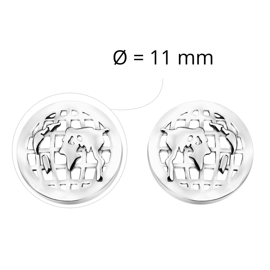 Welt Ohrstecker in 925 Silber