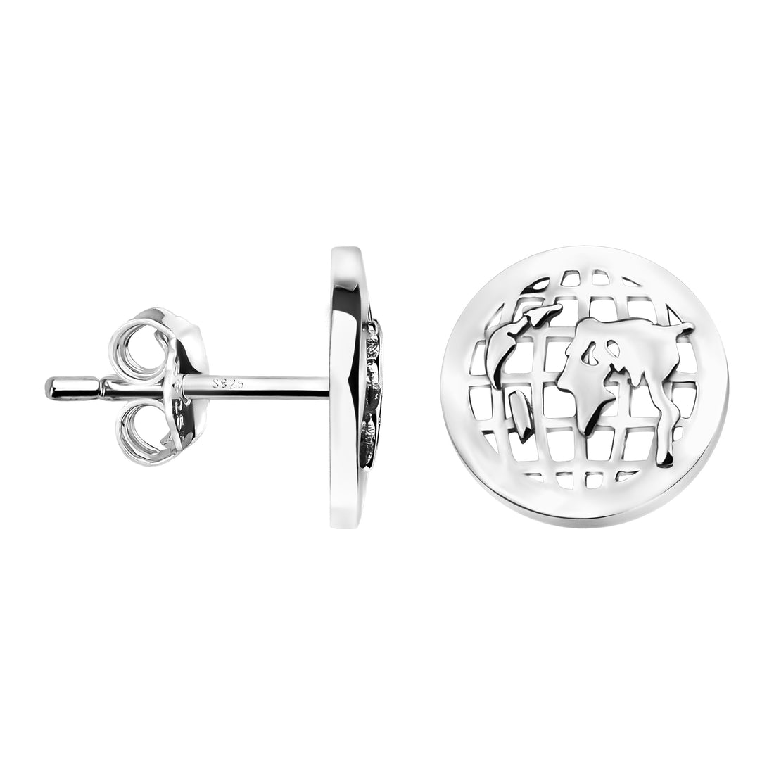Welt Ohrstecker in 925 Silber
