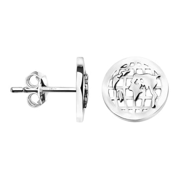 Welt Ohrstecker in 925 Silber