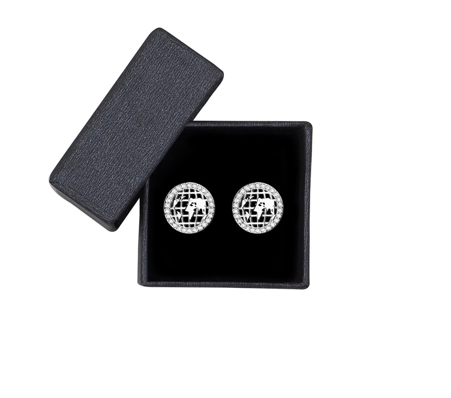 Welt Ohrstecker in 925 Silber