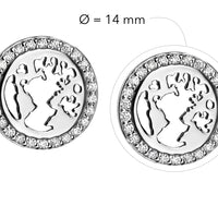 Welt Ohrstecker in 925 Silber