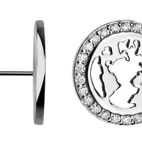 Welt Ohrstecker in 925 Silber