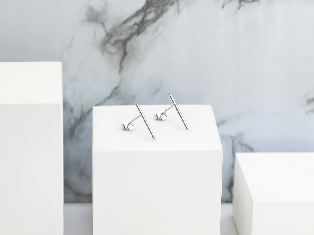 Stab Ohrstecker in 925 Silber