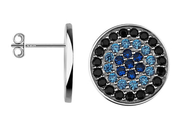 Kreis Ohrstecker in 925 Silber
