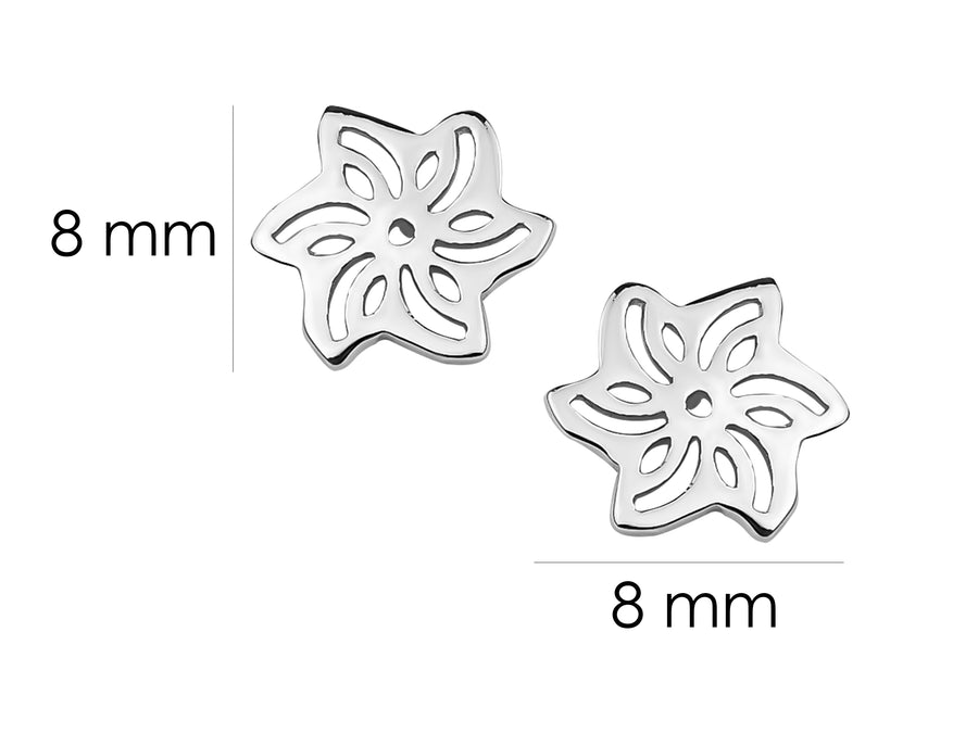 Blume Ohrstecker in 925 Silber