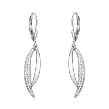 Oval Ohrhänger in 925 Silber